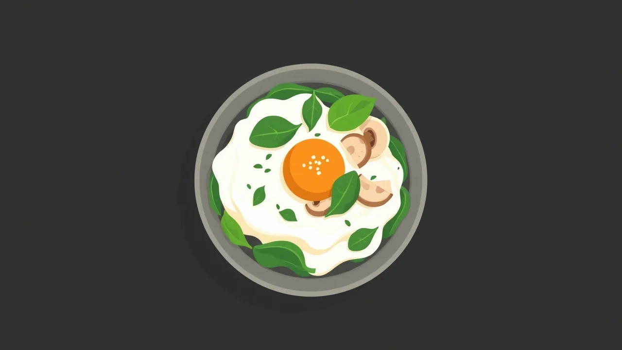 Mushroom and Spinach Egg White Scramble