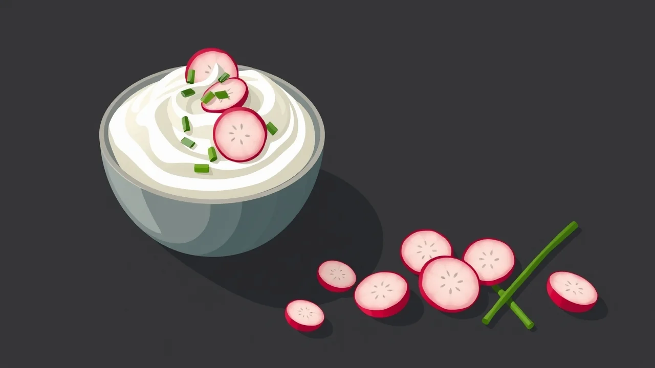 Whipped Cottage Cheese with Radishes and Chives