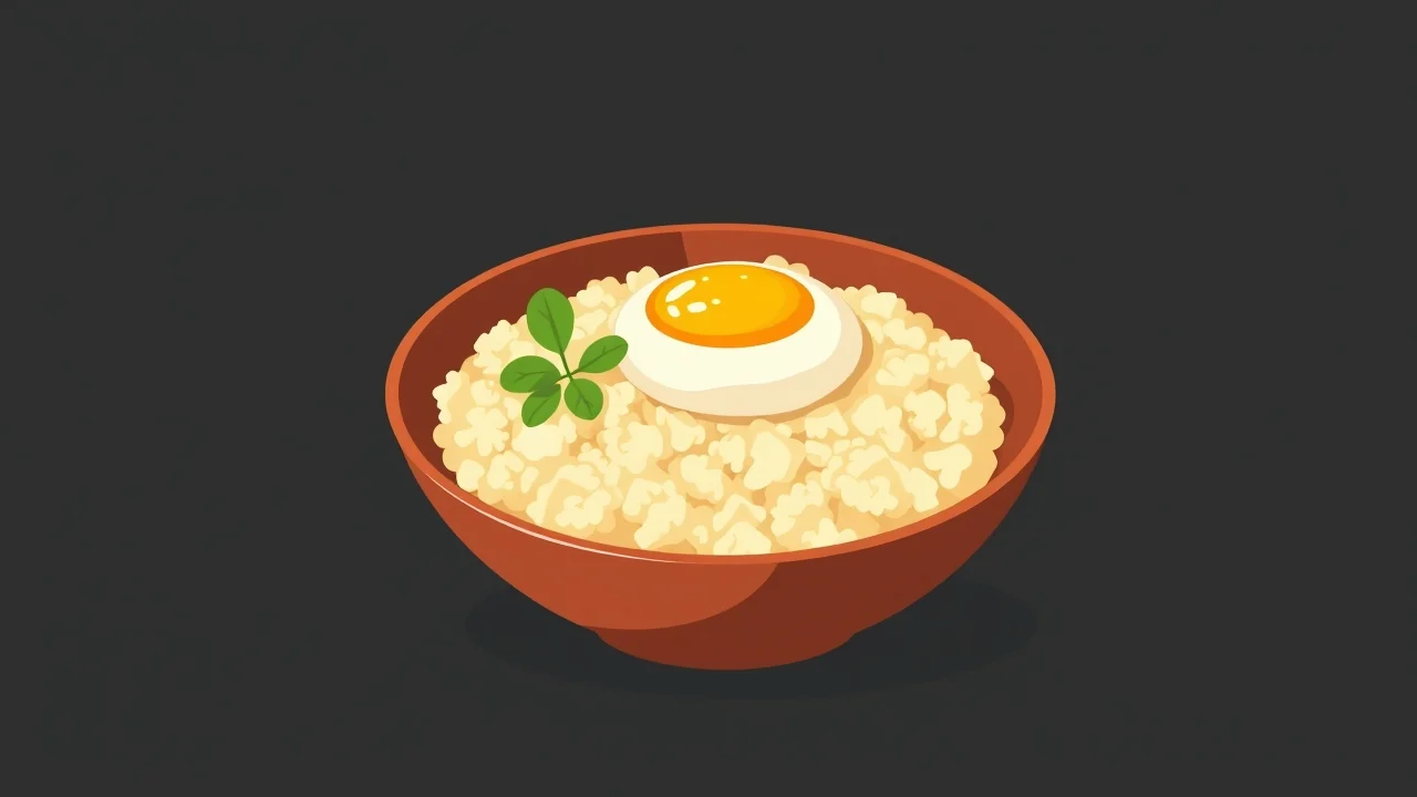 Cauliflower Rice Breakfast Bowl with Poached Egg