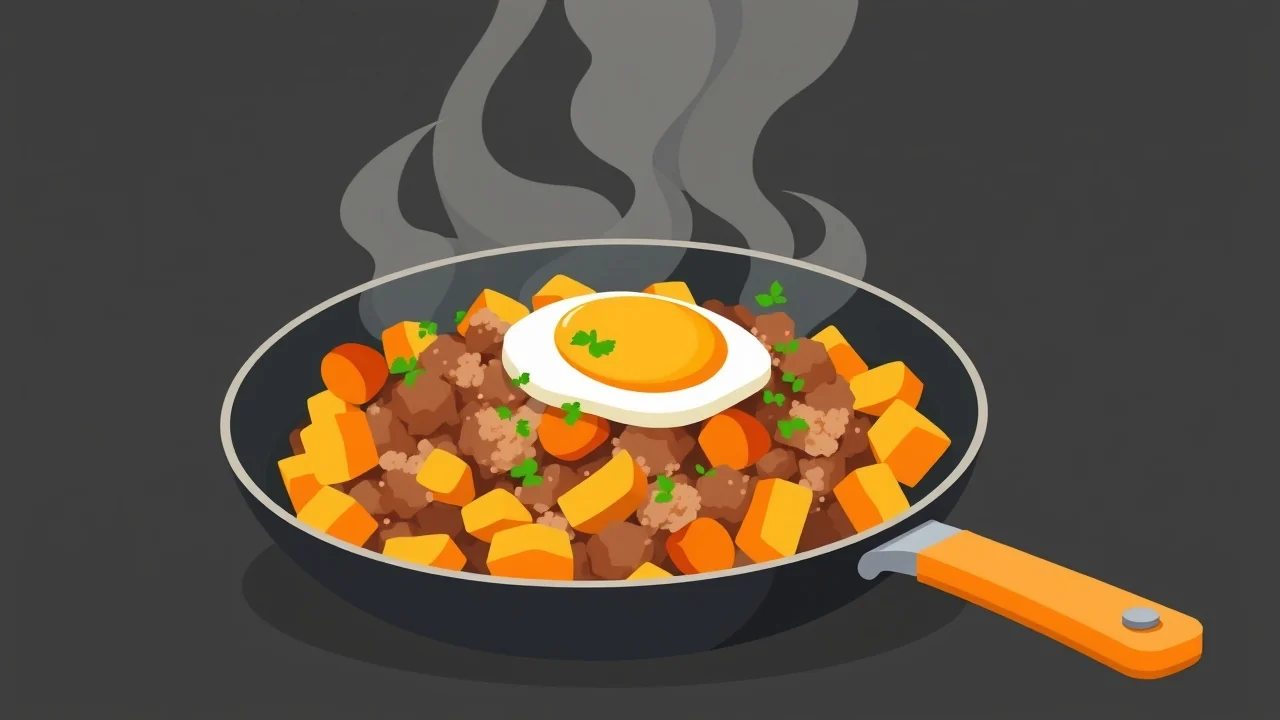 Ground Turkey and Sweet Potato Breakfast Hash