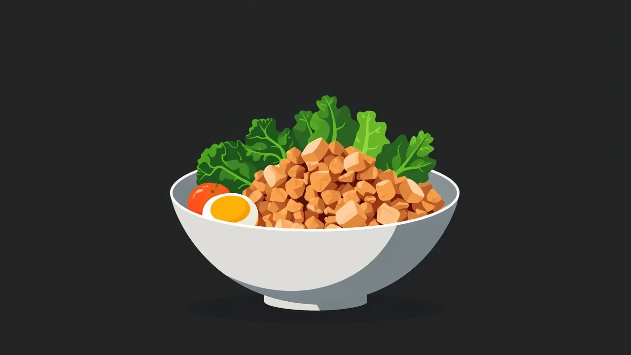 Savoury Breakfast Bowl with Ground Turkey and Kale