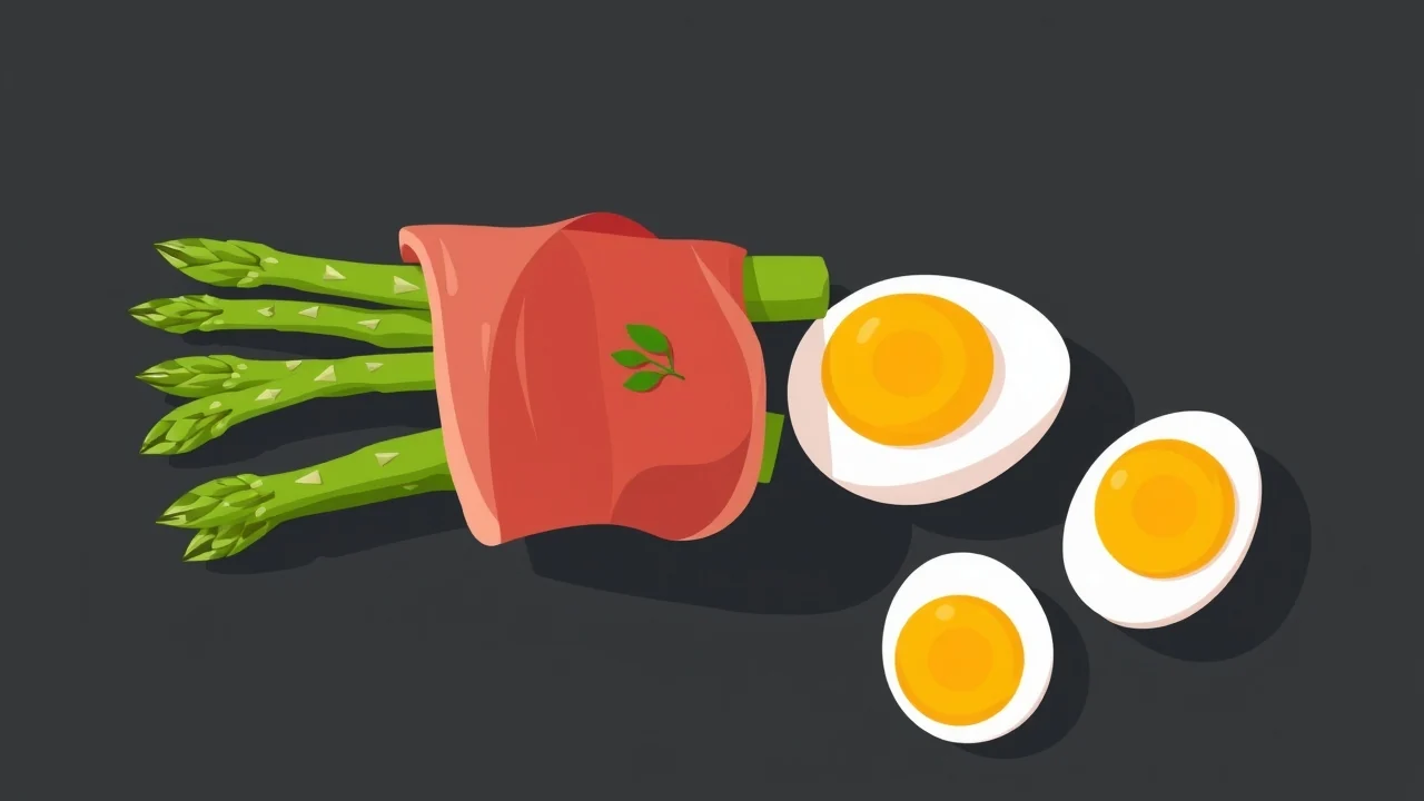 Prosciutto-Wrapped Asparagus with Soft Boiled Eggs