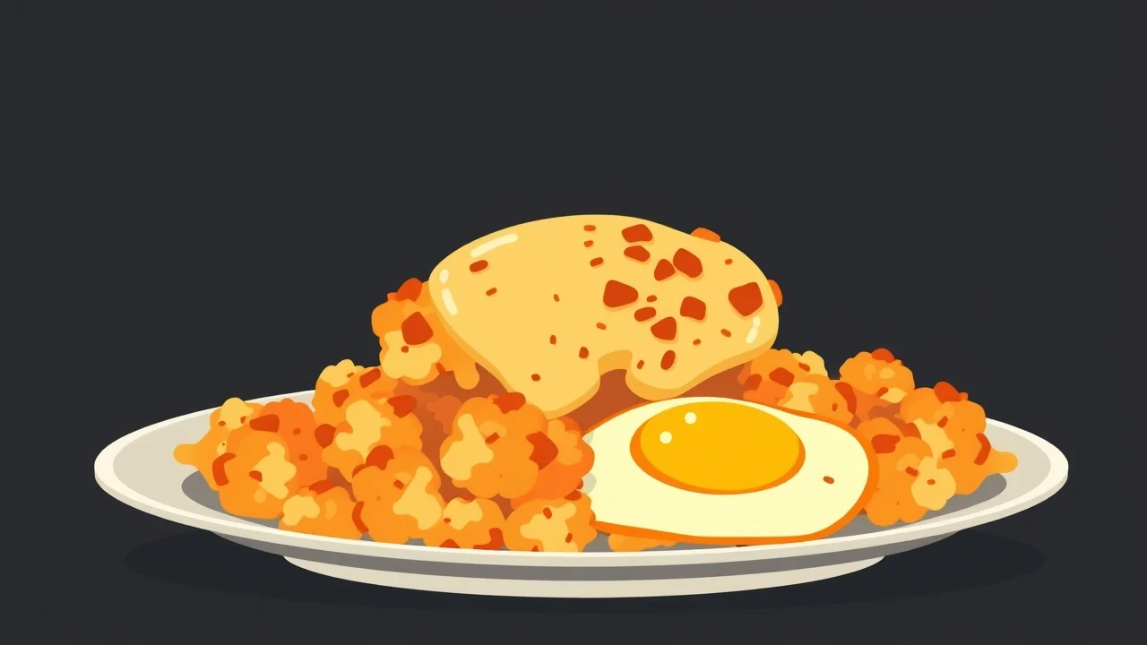 Cauliflower Hash Browns with Fried Eggs