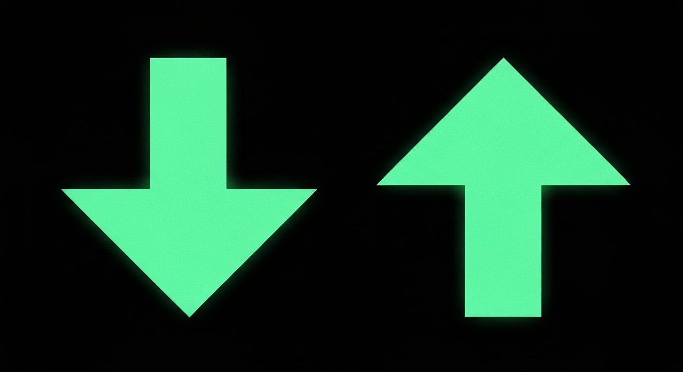 Two arrows: leptin down, ghrelin up